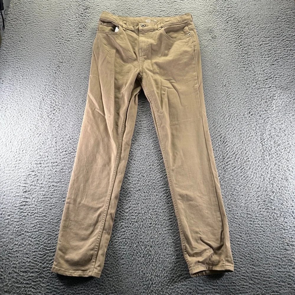 Wonder Nation Jeans Boys 16 Brown Cotton Denim Straight‎ Slim Workwear Stretch